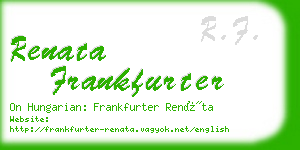renata frankfurter business card